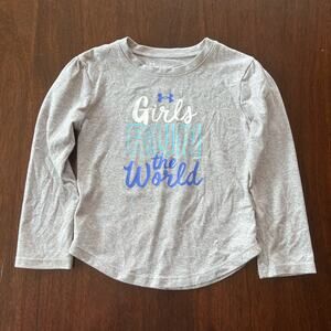 Girls Run the World Under Armour Long Sleeve Shirt Size 3T